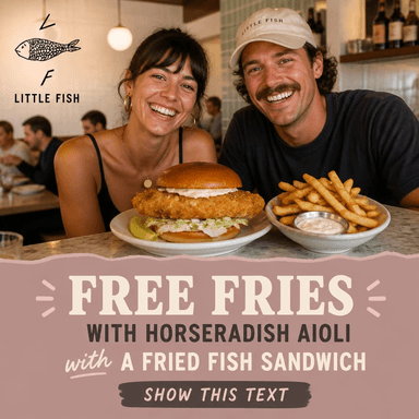 Little Fish free fries promotional campaign
