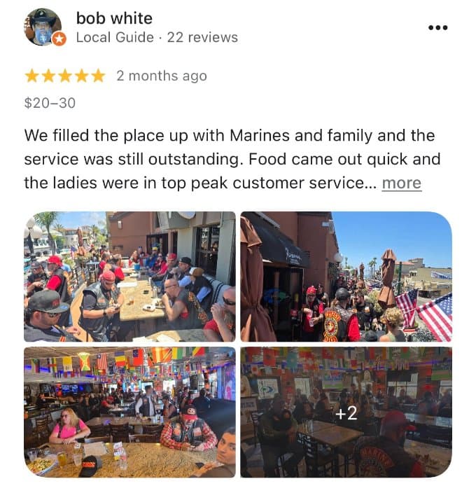 Restaurant Google review from a guest 1
